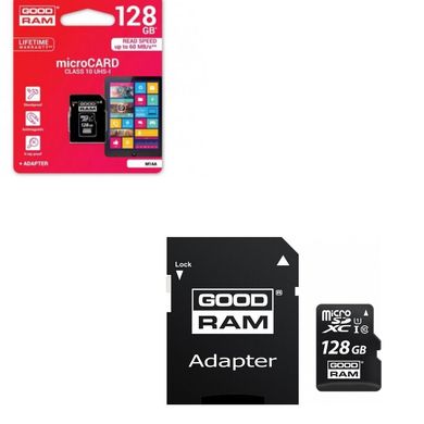 Карта пам'яті Goodram MicroSDHC з адаптером (128 GB)