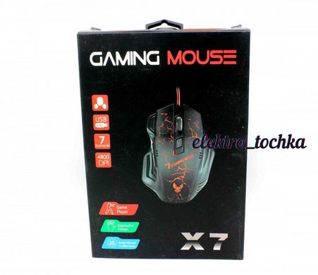 Мышь проводная Gaming X7, Черный