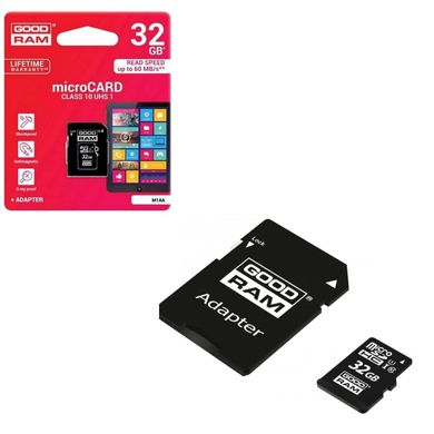 Карта пам'яті Goodram MicroSDHC з адаптером (32 GB)
