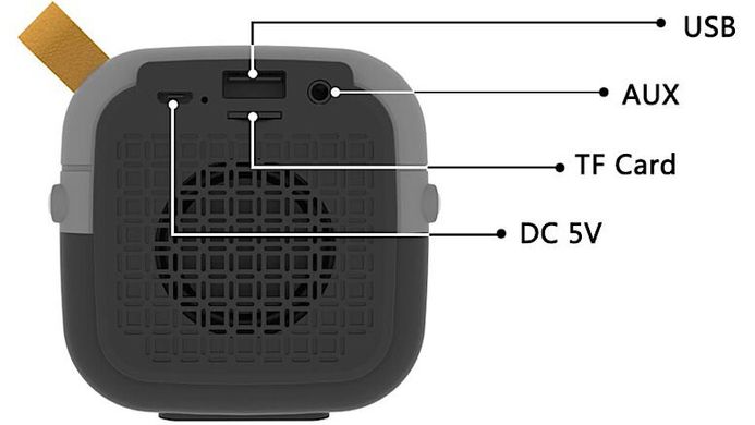 Bluetooth-колонка Hopestar T5 Mini / FM, AUX, USB, microSD / Сіра, Червоний