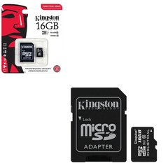 Карта памяти Kingston MicroSDHC с адаптером (16GB)