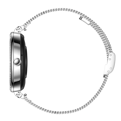 Смарт-годинник Valady Crystal 39mm Срібло + ремінець 16mm силіконовий-сірий + ремінець 18mm металевий-срібло 90383889 фото