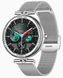 Смарт-годинник Valady Crystal 39mm Срібло + ремінець 16mm силіконовий-сірий + ремінець 18mm металевий-срібло