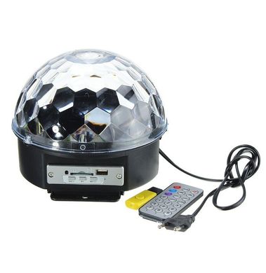 Музичний диско куля з USB, світломузикою, 2-ма динаміками та пультом ATLANFA (AT75)