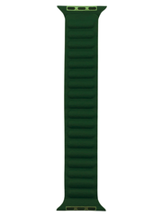 Ремінець шкіряний магнітний 45/44/42mm Темно-зелений