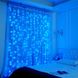Гірлянда-водоспад на прозорому дроті 400 (240 LED) ламп, синє світло, 2.20*2 метри, (G47)
