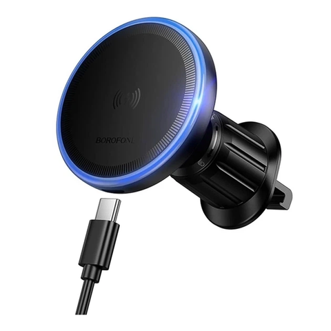Автотримач Borofone BH224 Flash magnetic з бездротовою зарядкою 15W 571725 фото