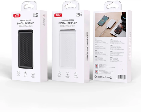 Power Bank XO-PB308 Білий 10000 mAh 155120 фото