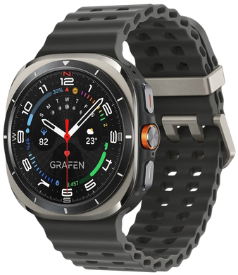 Смарт-годинник Ultra Titanium 47mm Чорний + ремінець 47mm силіконовий чорний 99897096 фото