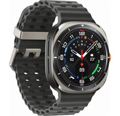 Смарт-годинник Ultra Titanium 47mm Чорний + ремінець 47mm силіконовий чорний 99897096 фото