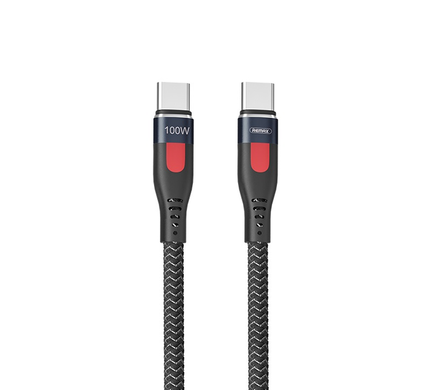 Кабель Remax RC-187c Silicone Type-C to Type-C 100W Cable Black