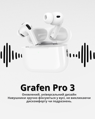 Навушники бездротові GRAFEN PRO 3 з вбудованим штучним інтелектом та перекладачм на 150 мов 10360030 фото