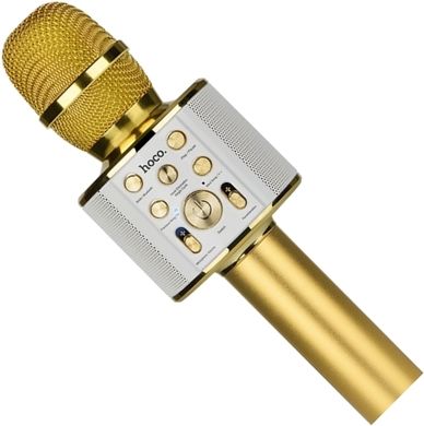 Bluetooth-мікрофон для караоке Hoco BK3, Золотий