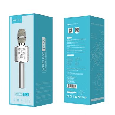 Bluetooth-мікрофон для караоке Hoco BK3, Золотий