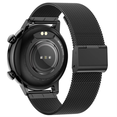 Смарт-годинник VALADY J4 mini 39mm Чорний + ремінець 18mm силіконовий-чорний + ремінець 18mm металевий-чорний 4848007 фото