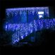 Гірлянда-бахрома на прозорому дроті, з синім світлом, 200 LED, 3.5 x 0.45 м (G61)