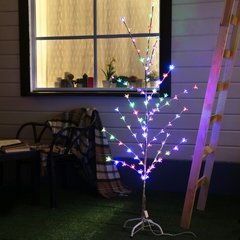 Гирлянда-дерево на стойке со звёздами, 72 LED,  1.5 м (арт ад15)