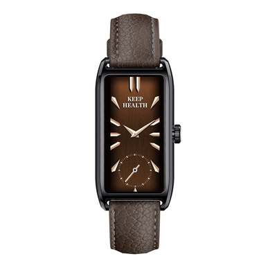 Смарт-годинник Valady Royal Чорний-корпус + ремінець 14mm шкіряний-коричневий 155184 фото
