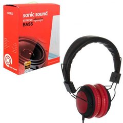 Проводные накладные наушники Sonic sound E110/mic, Красный