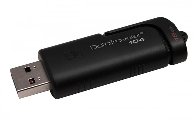 Флеш-накопичувач Kingston DT104 (16GB), Чорний