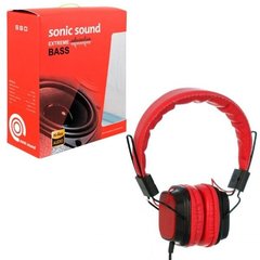 Проводные накладные наушники Sonic Sound E168A / mic, Красный