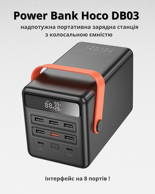 Power Bank Hoco DB03 max Чорний 100k mAh - 65W 19267479 фото