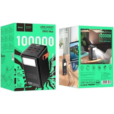 Power Bank Hoco DB03 max Чорний 100k mAh - 65W 19267479 фото